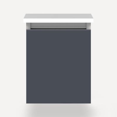 Robern VM12H2D21F17S 12" x 15" x 21", Matte Slate, Full Drawer, Selectable Night Light, 2700K/4000K Temperature (Warm/Cool Li