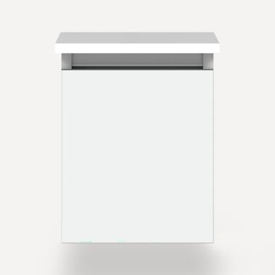 Robern VM12H2D21F26S 12" x 15" x 21", Matte White, Full Drawer, Selectable Night Light, 2700K/4000K Temperature (Warm/Cool Li