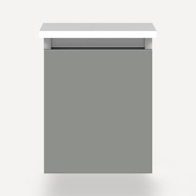 Robern VM12H2D21F27S 12" x 15" x 21", Matte Gray, Full Drawer, Selectable Night Light, 2700K/4000K Temperature (Warm/Cool Lig