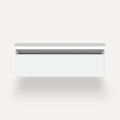 Robern VM24H1D21P26N 24" x 7-1/2" x 21", Matte White, Plumbing Drawer