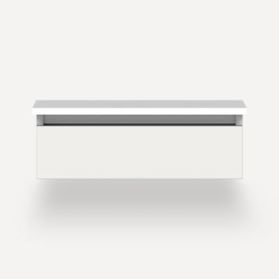 Robern VM24H1D21R19S 24" x 7-1/2" x 21", Satin White, False Front Drawer, Selectable Night Light, 2700K/4000K Temperature (Wa