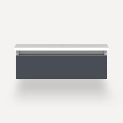 Robern VM24H1D21T17S 24" x 7-1/2" x 21", Matte Slate, Tip Out Drawer, Selectable Night Light, 2700K/4000K Temperature (Warm/C