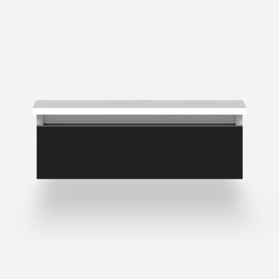 Robern VM24H1D21T28N 24" x 7-1/2" x 21", Matte Black, Tip Out Drawer