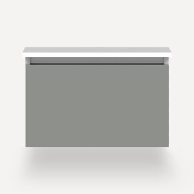 Robern VM24H2D21P27S 24" x 15" x 21", Matte Gray, Plumbing Drawer, Selectable Night Light, 2700K/4000K Temperature (Warm/Cool