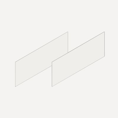 Robern VM2SKH1D21-19 Cartesian & Side Kit, 7-1/2" H x 21" D, Pair Side Kits, Satin White