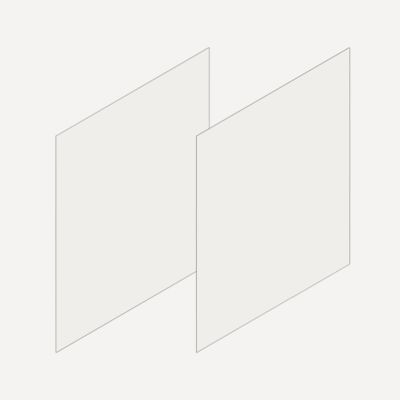 Robern VM2SKH3D21-19 Cartesian & Side Kit, 22-1/2" H x 21" D, Pair Side Kits, Satin White