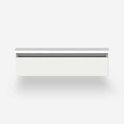 Robern VM30H1D21T19S 30" x 7-1/2" x 21", Satin White, Tip Out Drawer, Selectable Night Light, 2700K/4000K Temperature (Warm/C