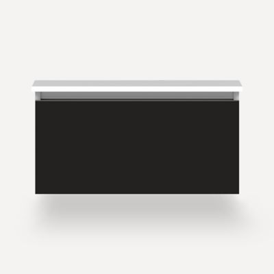 Robern VM30H2D21F28S 30" x 15" x 21", Matte Black, Full Drawer, Selectable Night Light, 2700K/4000K Temperature (Warm/Cool Li