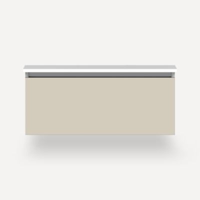 Robern VM36H2D21F16S 36" x 15" x 21", Matte Sand, Full Drawer, Selectable Night Light, 2700K/4000K Temperature (Warm/Cool Lig