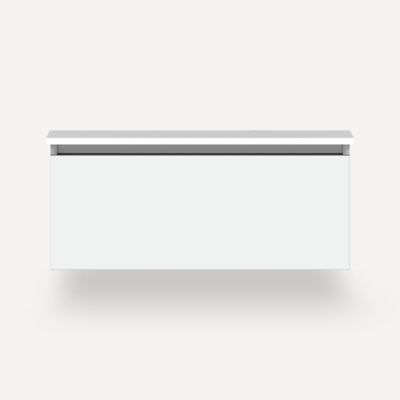 Robern VM36H2D21F26S 36" x 15" x 21", Matte White, Full Drawer, Selectable Night Light, 2700K/4000K Temperature (Warm/Cool Li