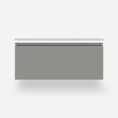 Robern VM36H2D21F27S 36" x 15" x 21", Matte Gray, Full Drawer, Selectable Night Light, 2700K/4000K Temperature (Warm/Cool Lig