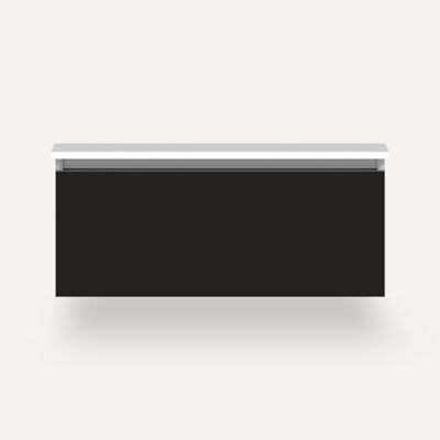 Robern VM36H2D21F28S 36" x 15" x 21", Matte Black, Full Drawer, Selectable Night Light, 2700K/4000K Temperature (Warm/Cool Li