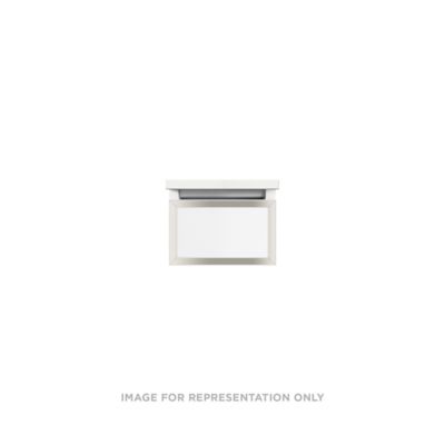 Robern VP12H1D21F27N77 Modular Vanity, 12" x 7-1/2" x 21", Matte Gray, Polished Nickel Frame, Full Drawer