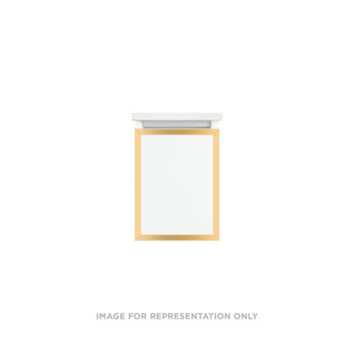 Robern VP12H2D21F12N82 Modular Vanity, 12" x 15" x 21", Satin Bronze, Matte Gold Frame, Full Drawer