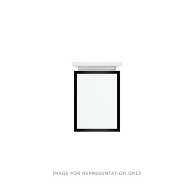 Robern VP12H2D21F19N83 Modular Vanity, 12" x 15" x 21", Satin White, Matte Black Frame, Full Drawer