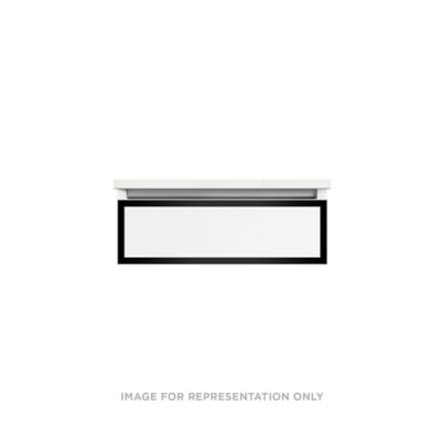 Robern VP24H1D21F27N83 Modular Vanity, 24" x 7-1/2" x 21", Matte Gray, Matte Black Frame, Full Drawer