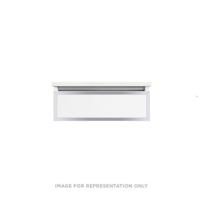 Robern VP24H1D21R28S76 Modular Vanity, 24" x 7-1/2" x 21", Matte Black, Chrome Frame, False Front Drawer, Selectable Night Li
