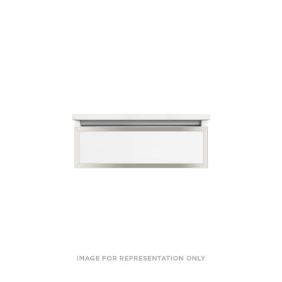 Robern VP24H1D21R28S77 Modular Vanity, 24" x 7-1/2" x 21", Matte Black, Polished Nickel Frame, False Front Drawer, Selectable