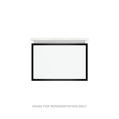 Robern VP24H2D21P28N83 Modular Vanity, 24" x 15" x 21", Matte Black, Matte Black Frame, Plumbing Drawer