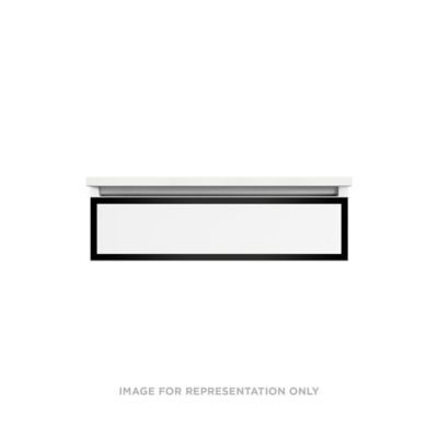 Robern VP30H1D21P28S83 Modular Vanity, 30" x 7-1/2" x 21", Matte Black, Matte Black Frame, Plumbing Drawer, Selectable Night 