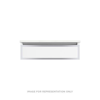Robern VP30H1D21R21S76 Modular Vanity, 30" x 7-1/2" x 21", White, Chrome Frame, False Front Drawer, Selectable Night Light, 2