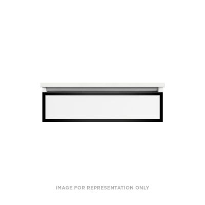 Robern VP30H1D21R27N83 Modular Vanity, 30" x 7-1/2" x 21", Matte Gray, Matte Black Frame, False Front Drawer