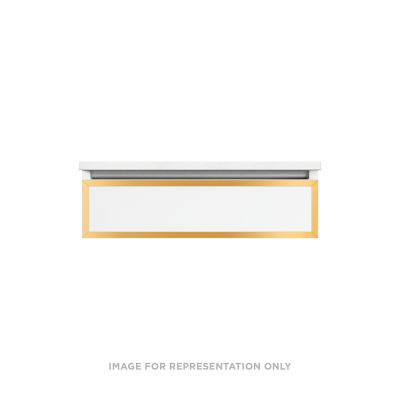 Robern VP30H1D21R28S82 Modular Vanity, 30" x 7-1/2" x 21", Matte Black, Matte Gold Frame, False Front Drawer, Selectable Nigh