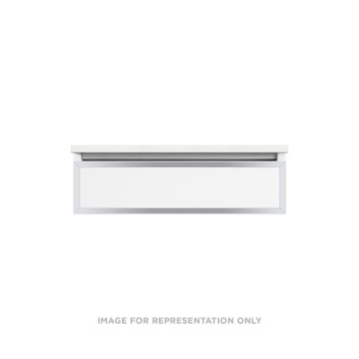 Robern VP30H1D21T27S76 Modular Vanity, 30" x 7-1/2" x 21", Matte Gray, Chrome Frame, Tip Out Drawer, Selectable Night Light, 