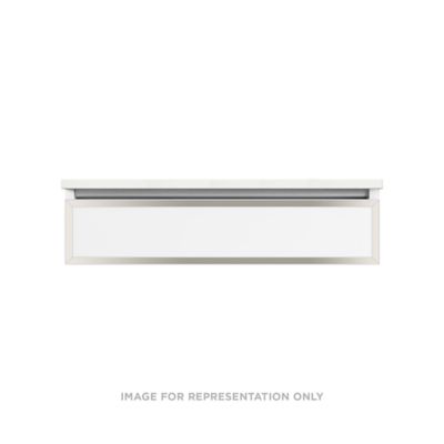 Robern VP36H1D21F21N77 Modular Vanity, 36" x 7-1/2" x 21", White, Polished Nickel Frame, Full Drawer