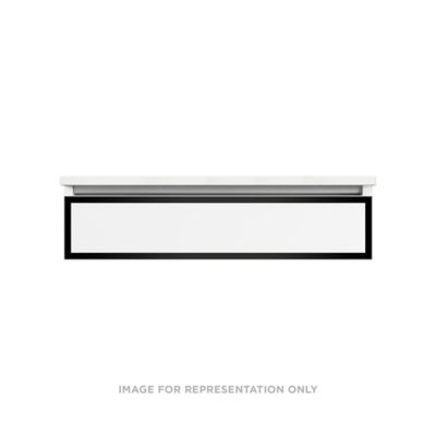 Robern VP36H1D21F28S83 Modular Vanity, 36" x 7-1/2" x 21", Matte Black, Matte Black Frame, Full Drawer, Selectable Night Ligh