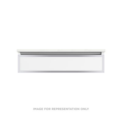 Robern VP36H1D21P28S76 Modular Vanity, 36" x 7-1/2" x 21", Matte Black, Chrome Frame, Plumbing Drawer, Selectable Night Light