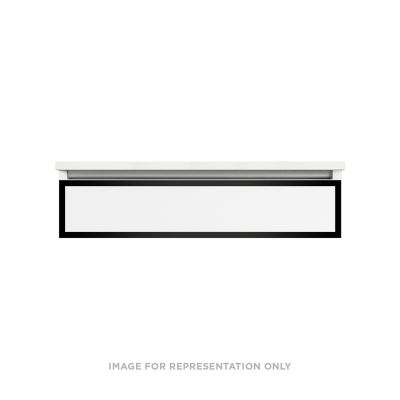 Robern VP36H1D21R27S83 Modular Vanity, 36" x 7-1/2" x 21", Matte Gray, Matte Black Frame, False Front Drawer, Selectable Nigh