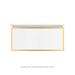 Robern VP36H2D21F11N82 Modular Vanity, 36" x 15" x 21", Tinted Gray Mirror, Matte Gold Frame, Full Drawer