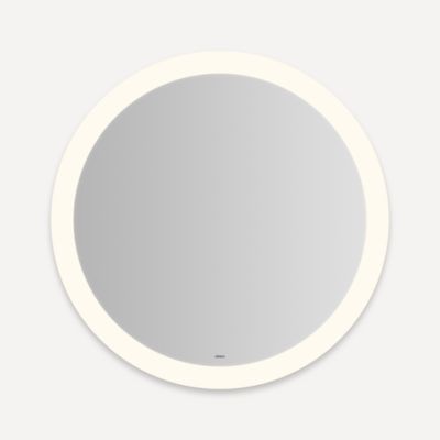 Robern YM0030CPFPD3 Vitality Lighted Mirror, 30" Round, Perimeter Light Pattern, Warm White (3000K), Dimmable, Defogger