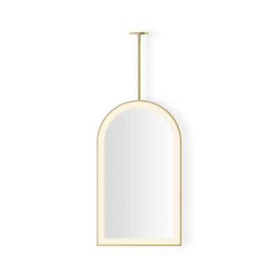 Robern YM2033APPFN3H86 Sculpt Lighted Mirror, 20" x 33" x 1-7/8", Brass, Perimeter Light Pattern, Warm White (3000K), Dimmabl
