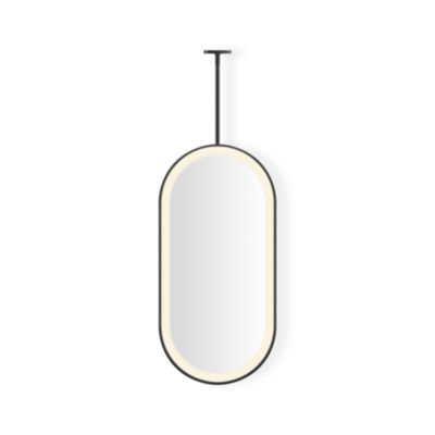 Robern YM2040SPPFN3H83 Sculpt Lighted Mirror, 20" x 40" x 1-7/8", Matte Black, Perimeter Light Pattern, Warm White (3000K), D