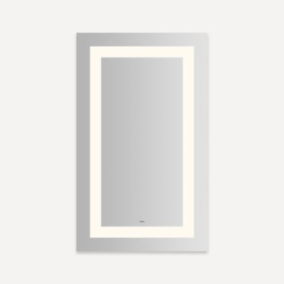 Robern YM2440RIFPD3 Vitality Lighted Mirror, 24" x 40" x 1-3/4", Inset Light Pattern, Warm White (3000K), Defogger