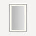 Robern YM2541RPSMD3K83 Sculpt Lighted Mirror, 25” x 41” x 2-1/4", Slim Museum Frame, Matte Black, Perimeter Light Pattern, Wa