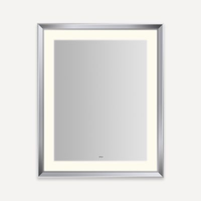 Robern YM2733RPCMD3K76 Sculpt Lighted Mirror, 27” x 33” x 2-5/16”, Chamfer Museum Frame, Chrome, Perimeter Light Pattern, War