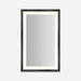 Robern YM2743RPCMD3K83 Sculpt Lighted Mirror, 27” x 43” x 2-5/16”, Chamfer Museum Frame, Matte Black, Perimeter Light Pattern