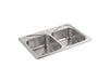 Sterling 11400-3 Southhaven 33" Top-mount Double-bowl Kitchen Sink, Stainless Steel