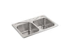 Sterling 11850-4 Southhaven 33" Top-mount Double-bowl Kitchen Sink, Stainless Steel