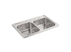 Sterling 14707-4 Middleton 33" Top-mount Double-bowl Kitchen Sink, Stainless Steel