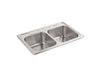 Sterling 14708-4 Middleton 33" Top-mount Double-bowl Kitchen Sink, Stainless Steel