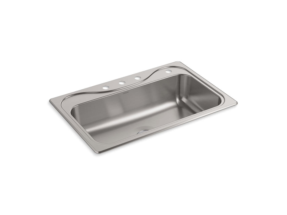Sterling 24912-4 Southhaven 33" Top-mount Single-bowl Kitchen Sink, Stainless Steel