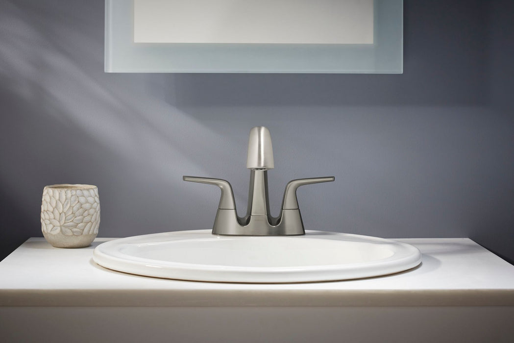 Sterling 27376-4 Medley Centerset Bathroom Sink Faucet, 1.2 GPM, Vibrant Brushed Nickel