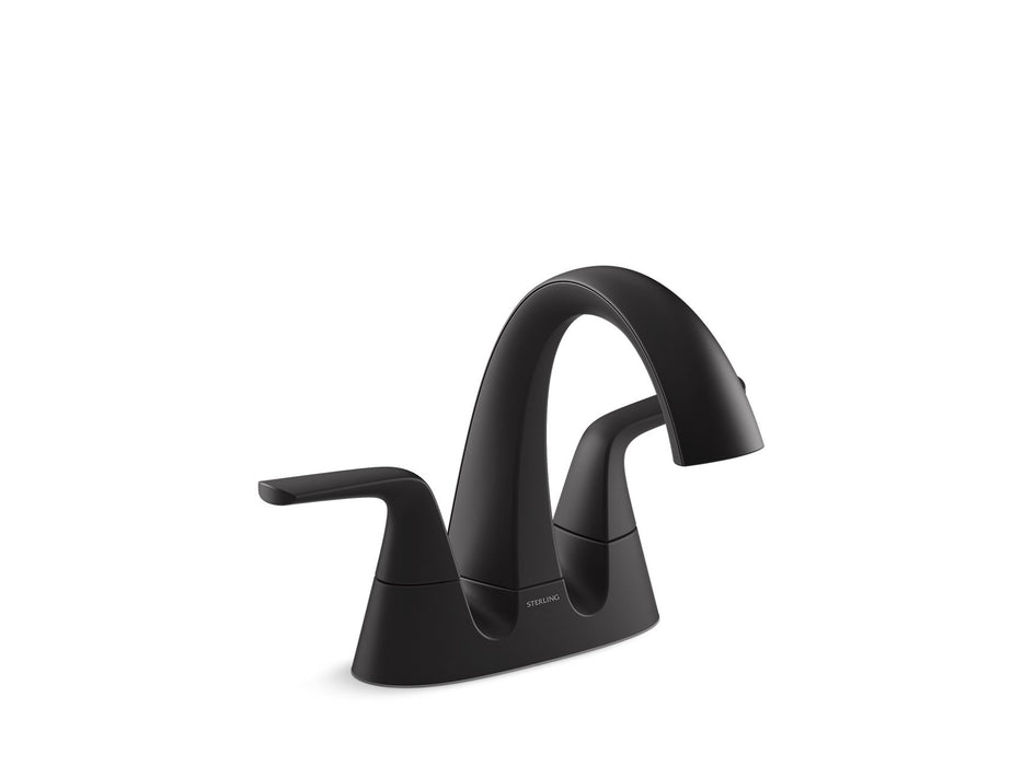 Sterling 27376-4N Medley Centerset Bathroom Sink Faucet, 0.5 GPM, Matte Black
