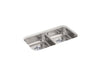 Sterling 32021 McAllister 32" Undermount Double-bowl Kitchen Sink, Stainless Steel