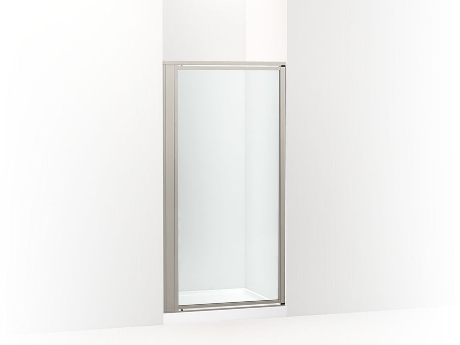 Sterling 33607-3G05 Attend 69" H Pivot Shower Door with 1/8"-thick Glass, Nickel Frame Finish with Smooth/Clear Glass Texture