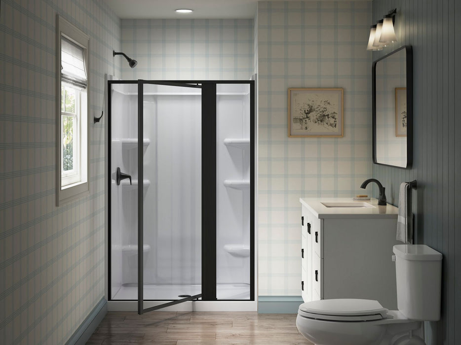 Sterling 33611-3G05 Attend 69" H Pivot Shower Door with 1/8"-thick Glass, Matte Black